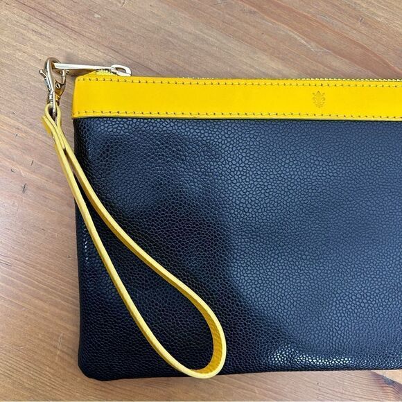 Garuglieri Leather Wristlet Clutch Cosmetic Bag - Picture 2 of 10